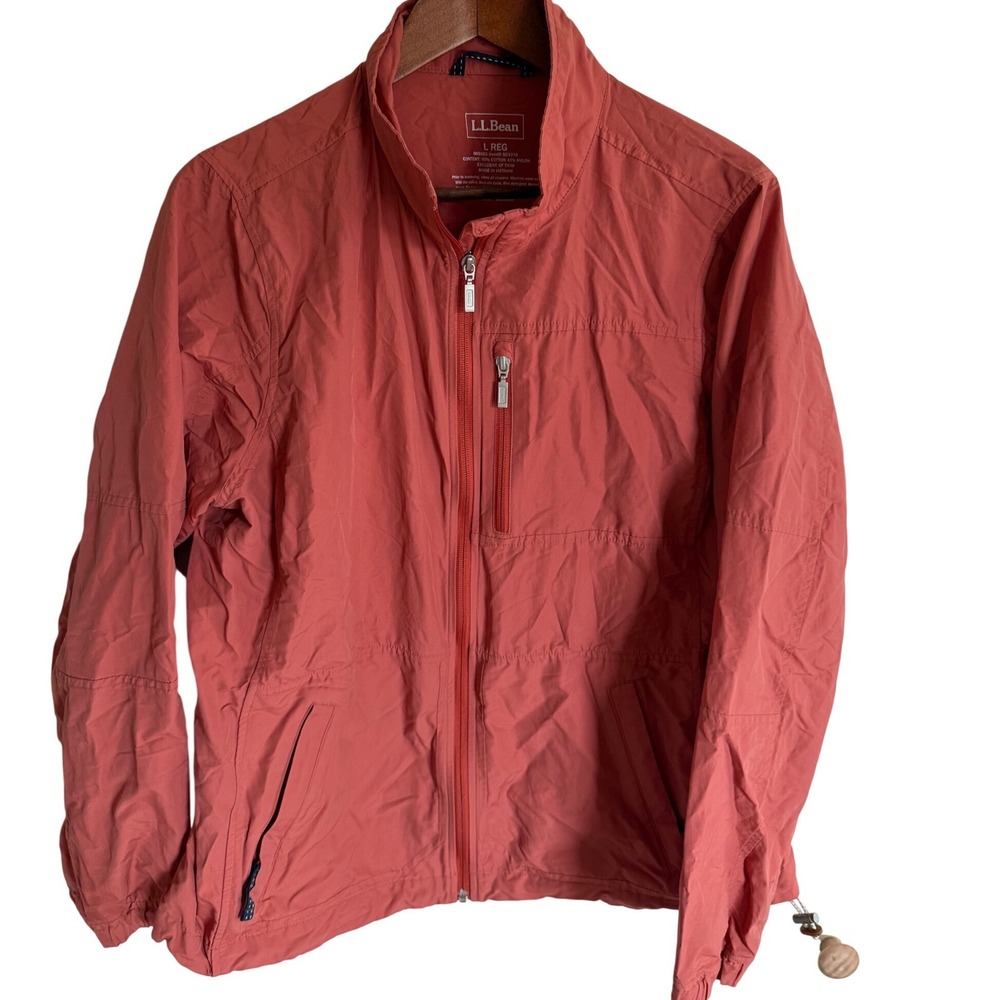 LL Bean Womens Large Full Zip Lightweight Jacket Spring Outdoor